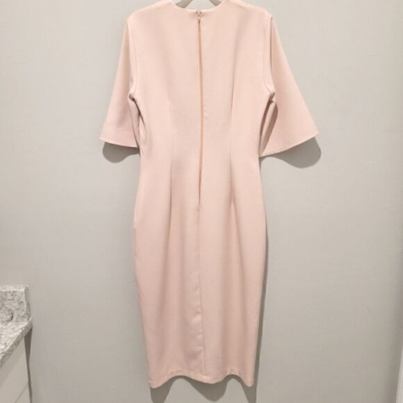 ASOS flutter sleeve 👗dress,  front slit. Size 0 - Picture 6 of 11